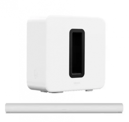 SONOS Arc Sound Bar & SUB (Gen 3) Wireless Subwoofer Bundle - White