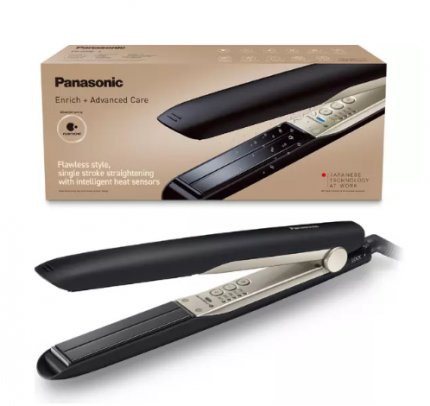 PANASONIC Nanoe EH-HS0E Hair Straightener - Black & Champagne Gold